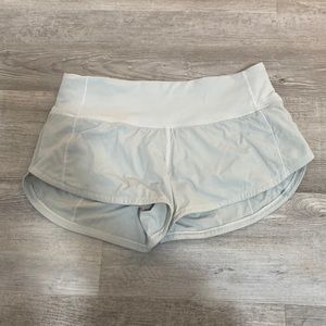 White lululemon speed ups 2.5” size 0
